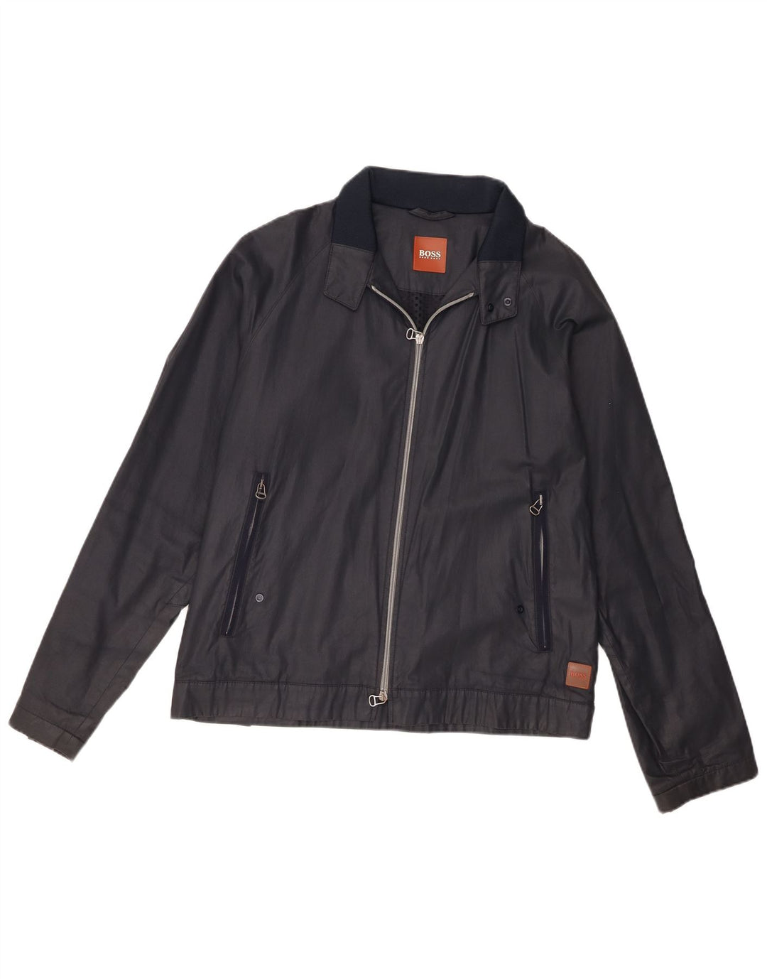 Hugo Boss Chaqueta Bomber para Hombre IT 50 Grande Algodón Azul Marino