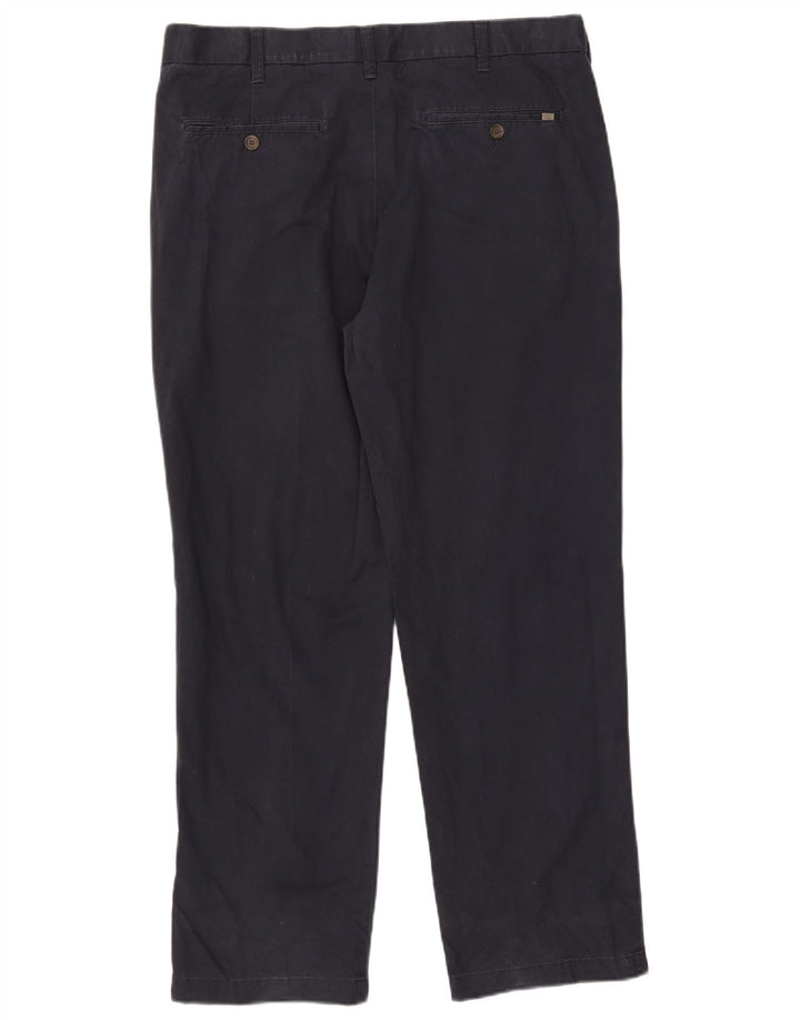 Marks & Spencer Pantalones chinos rectos regulares para hombre W38 L31 Azul marino