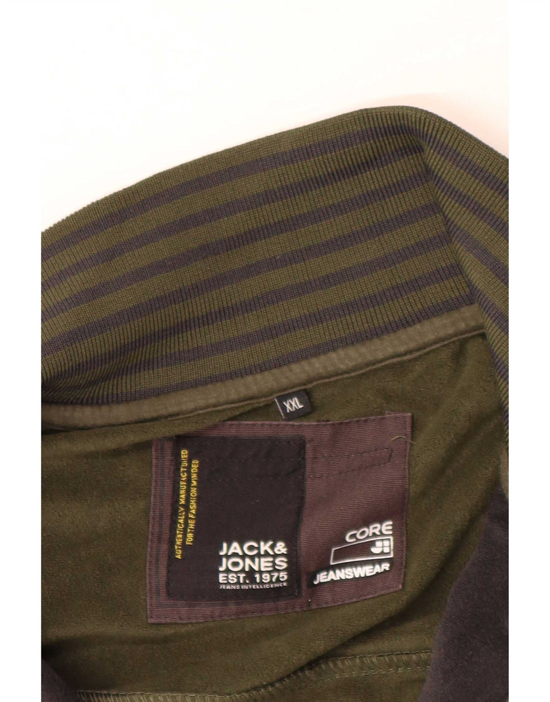 Jack & Jones Mens Graphic Chándal Top Jacket 2XL Caqui Colorblock