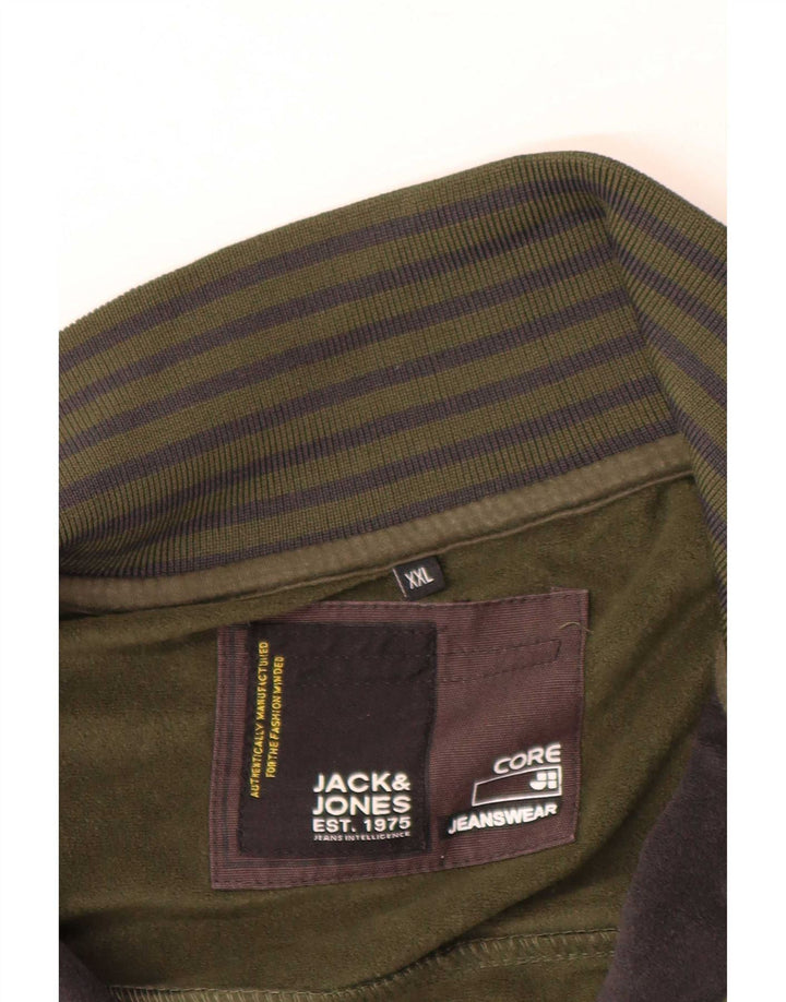 Jack & Jones Mens Graphic Chándal Top Jacket 2XL Caqui Colorblock