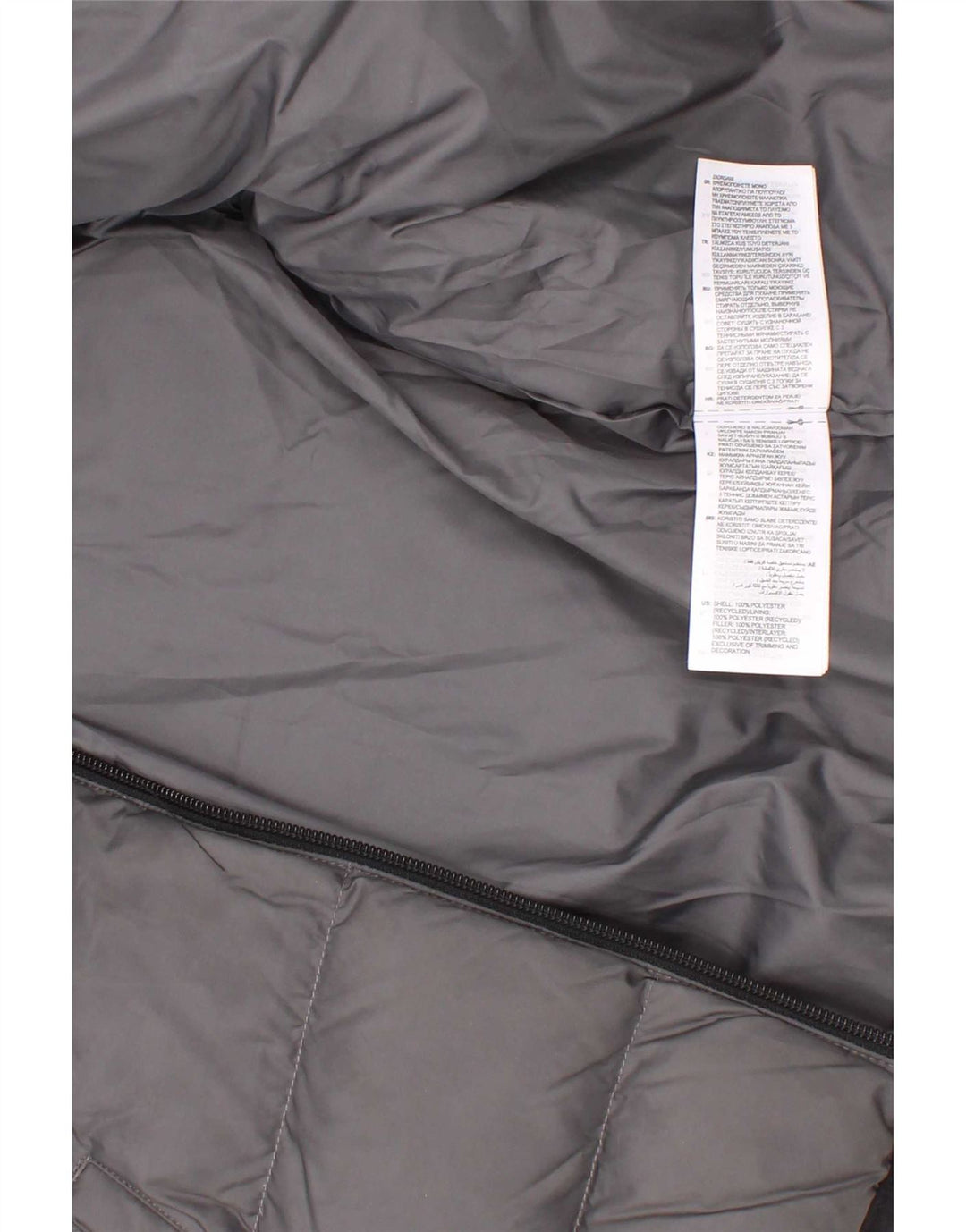 Adidas Chaqueta acolchada con capucha para niños 6-7 años Negro Poliéster color block