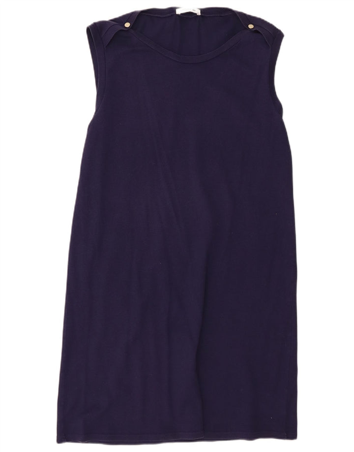 Lacoste Vestido tipo camiseta sin mangas para mujer Talla 44 Grande Azul marino