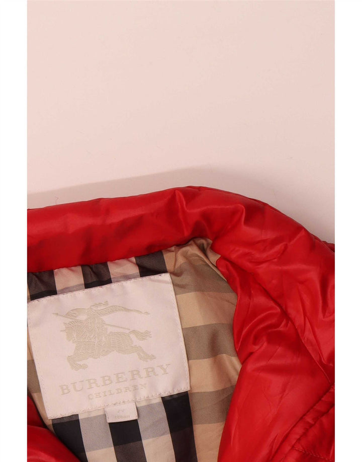 Abrigo acolchado Burberry para niña 6-7 años Rojo Poliamida