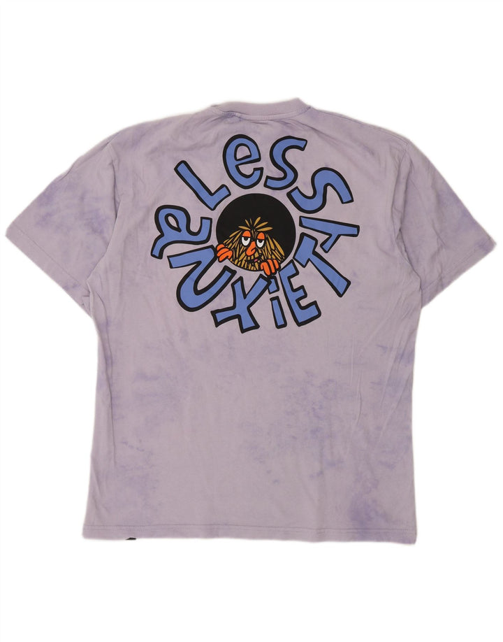 Pull & Bear Hombre Camiseta con gráfico Top Medium Purple Tie Dye
