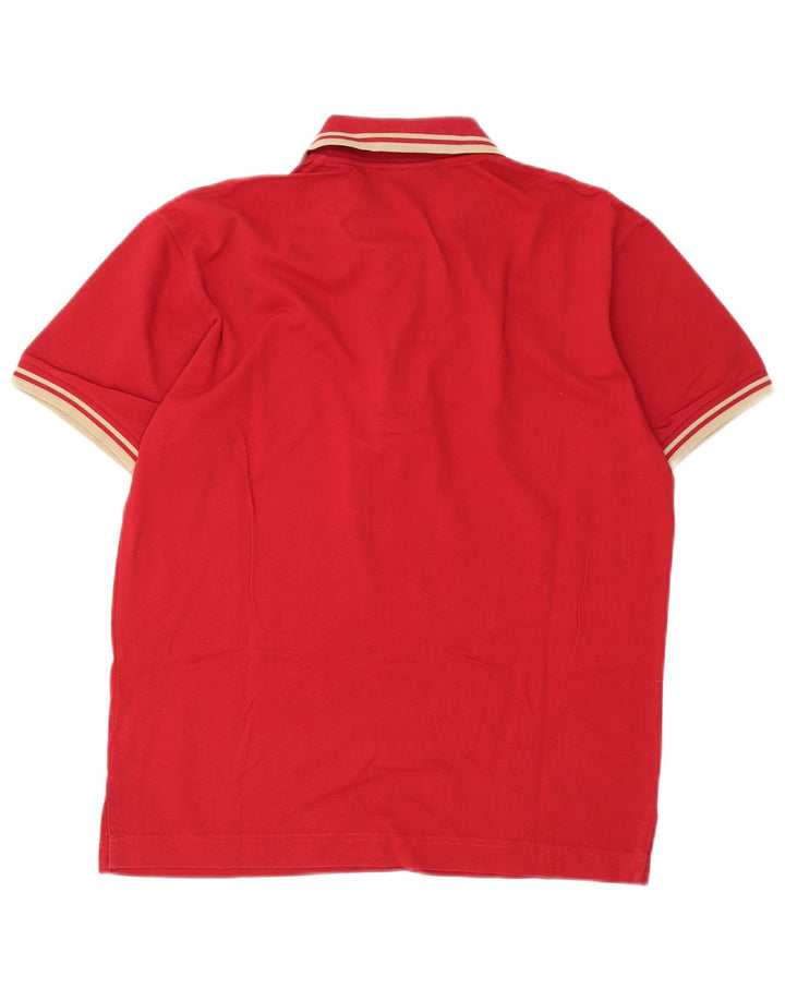 Rifle Polo de corte regular para hombre pequeño de algodón rojo