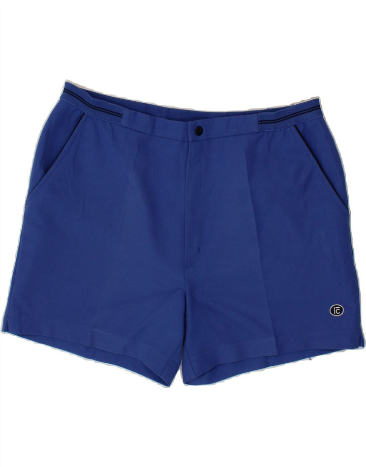 VINTAGE Womens Casual Shorts W34 Large Blue Cotton Vintage Vintage and Second-Hand Vintage from Messina Hembry 