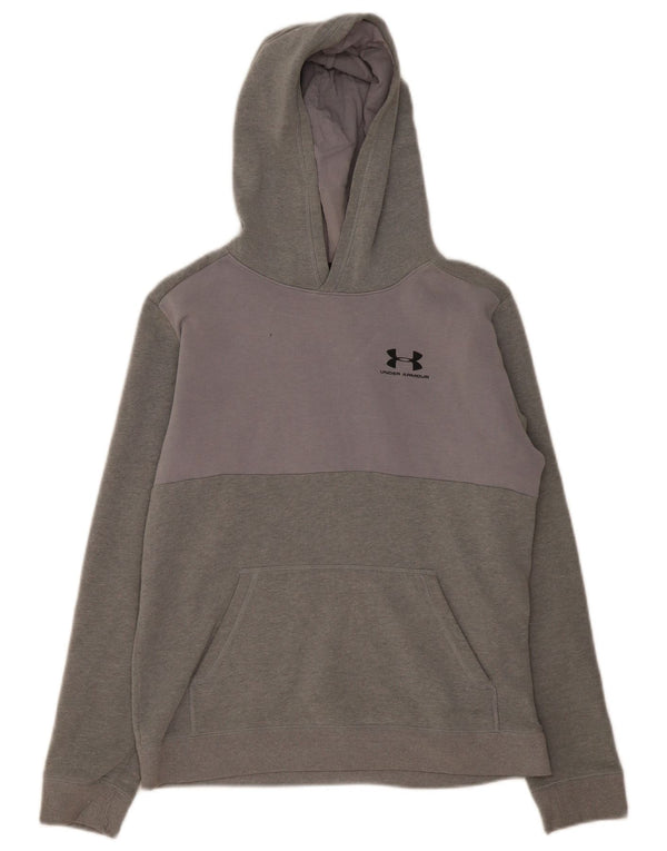 Under Armour Sudadera con capucha para niños 13-14 años XL Gris Colorblock