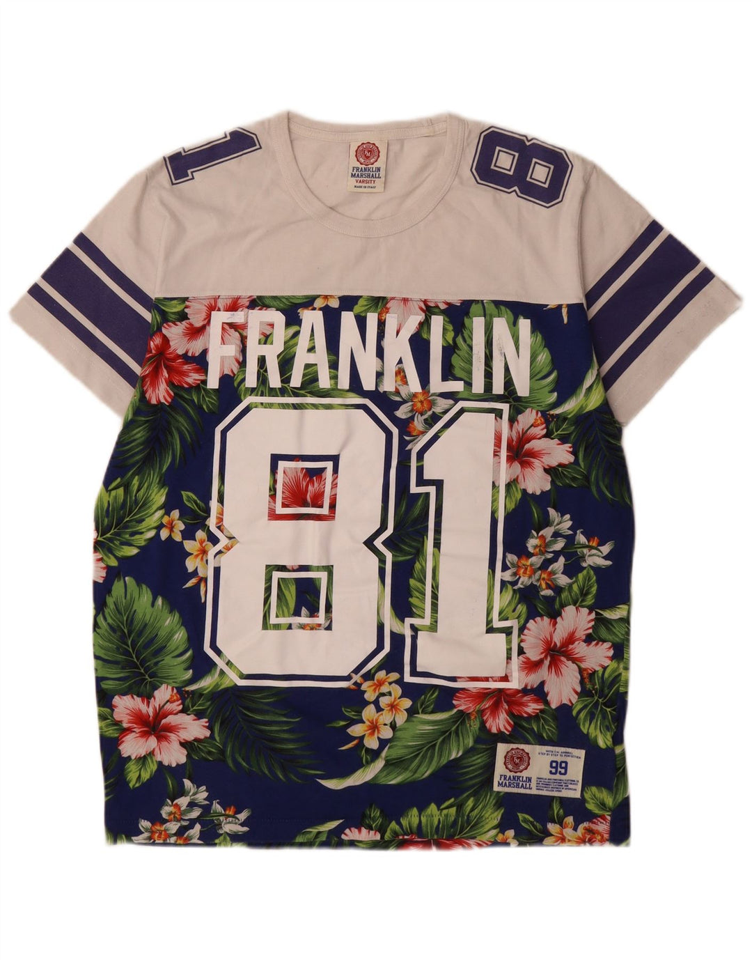 Franklin Marshall - Camiseta gráfica para hombre, talla grande, multicolor, floral