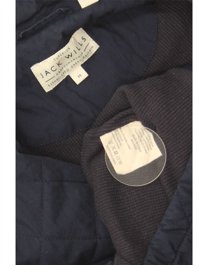 Jack Wills Chaqueta acolchada para hombre UK 38 Mediana Azul marino Algodón
