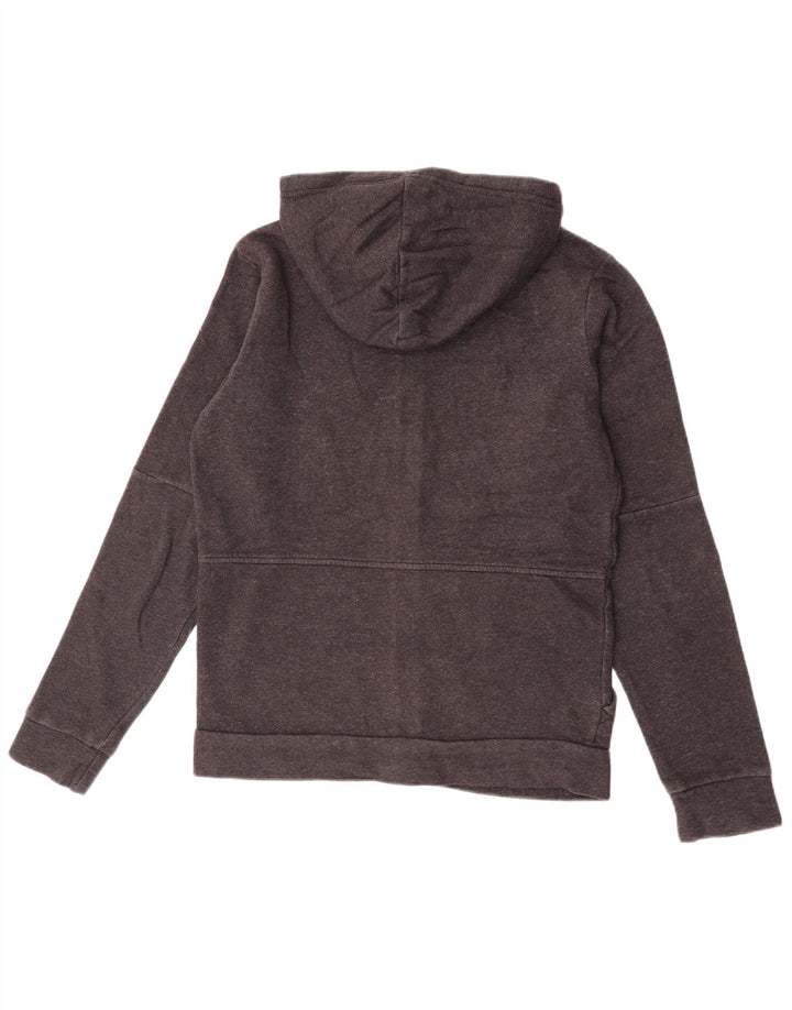 Adidas - Sudadera con capucha y cremallera para hombre, talla pequeña, algodón gris