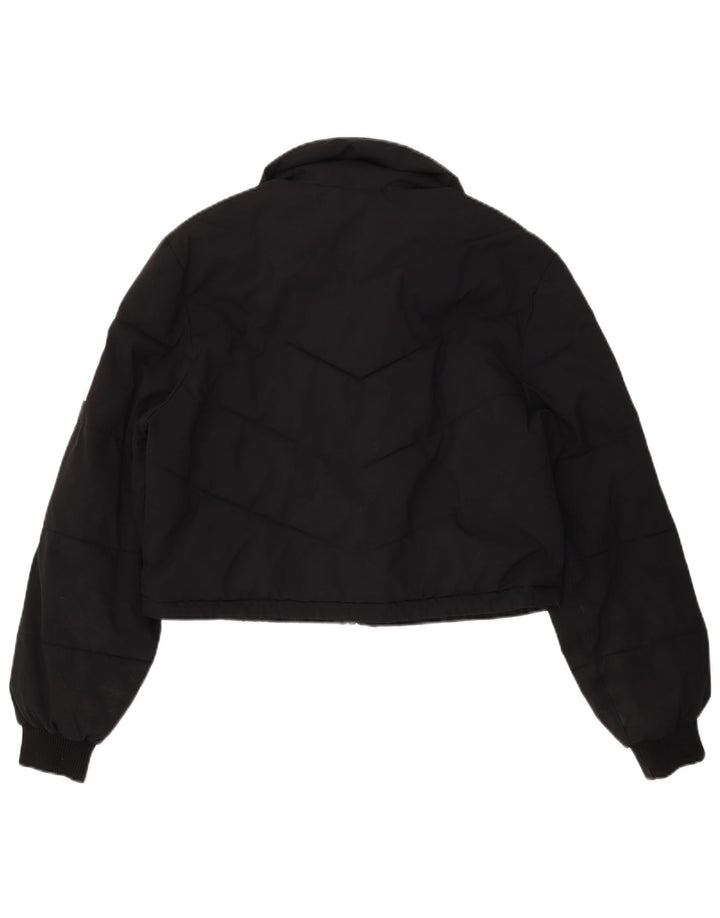 TRUE RELIGION Chaqueta acolchada corta para mujer UK 46 Grande Poliéster negro