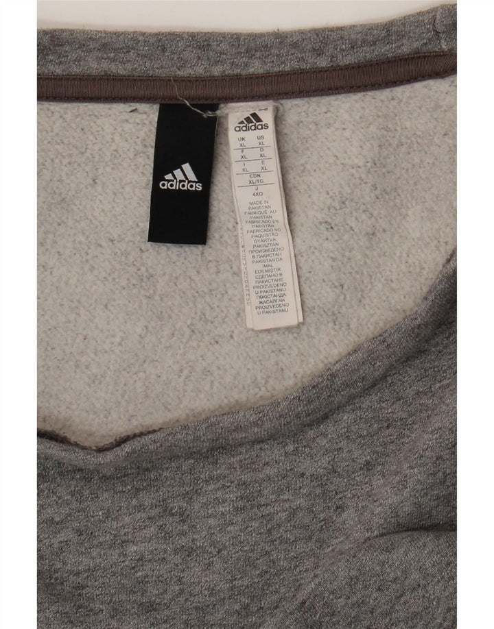 Adidas Hombre Sudadera Jumper XL Gris Algodón