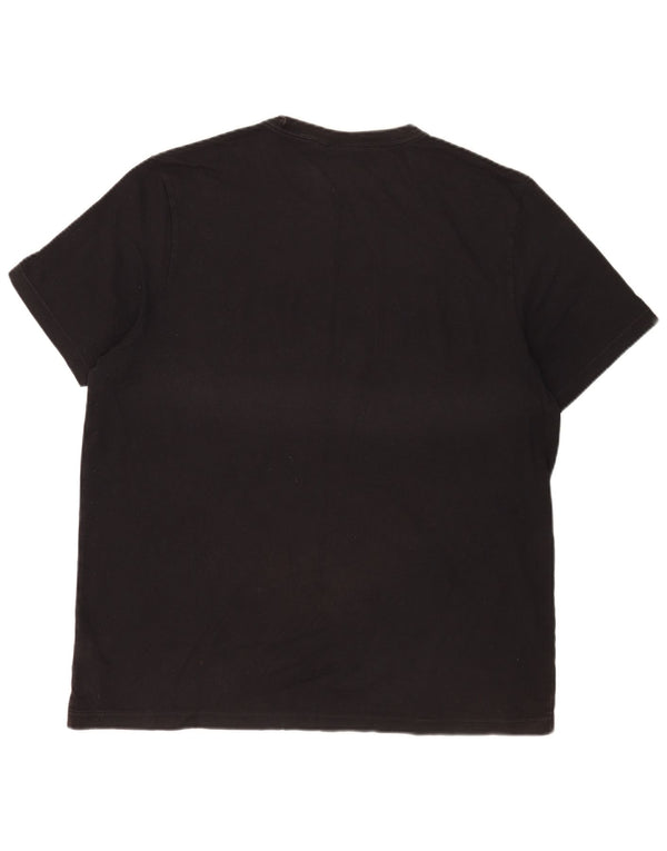 Adidas Hombre Camiseta Gráfica Manga Larga XL Algodón Negro