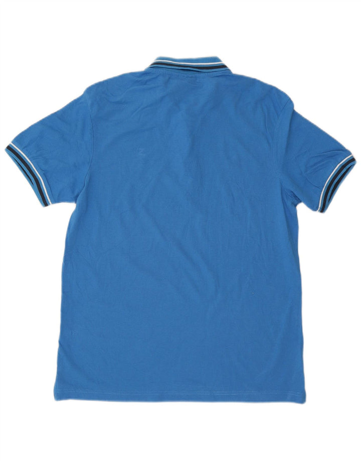 DIADORA Mens Polo Shirt Large Blue Cotton