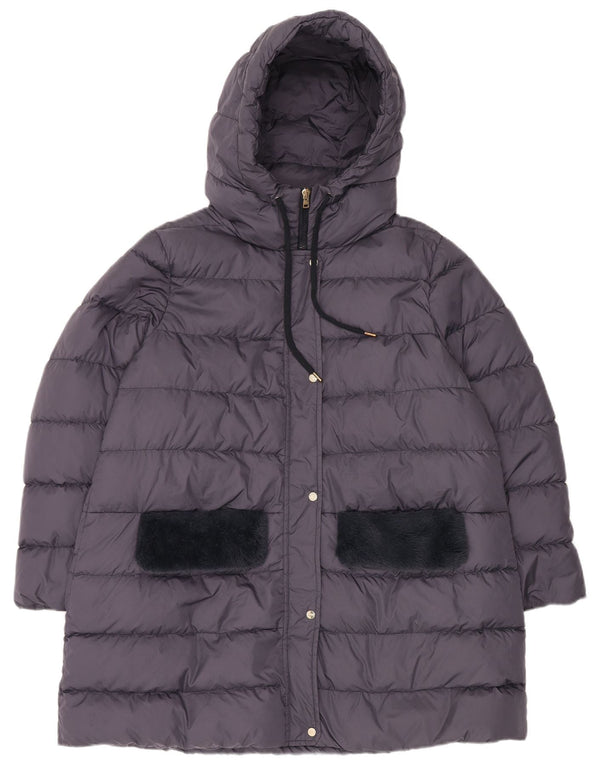 Herno Abrigo acolchado extragrande con capucha para mujer IT 48 XL Poliamida gris