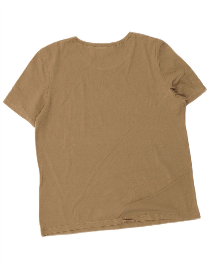 Zara Mujer Camiseta Top UK 10 Small Caqui