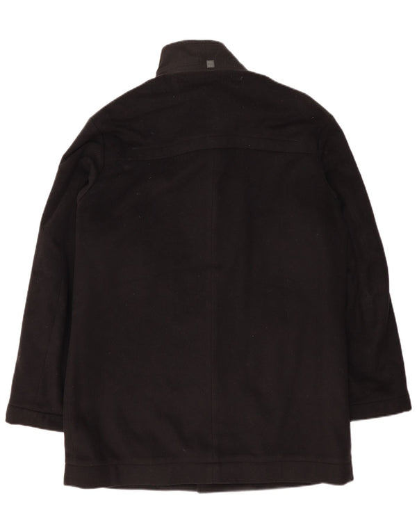 Abrigo Hugo Boss para hombre EU 48 Lana negra mediana
