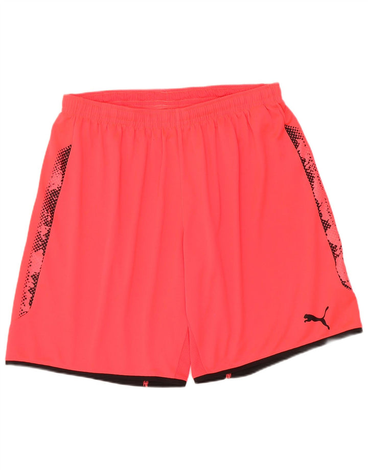 Puma Pantalones cortos deportivos para hombre XL Poliéster con manchas rojas