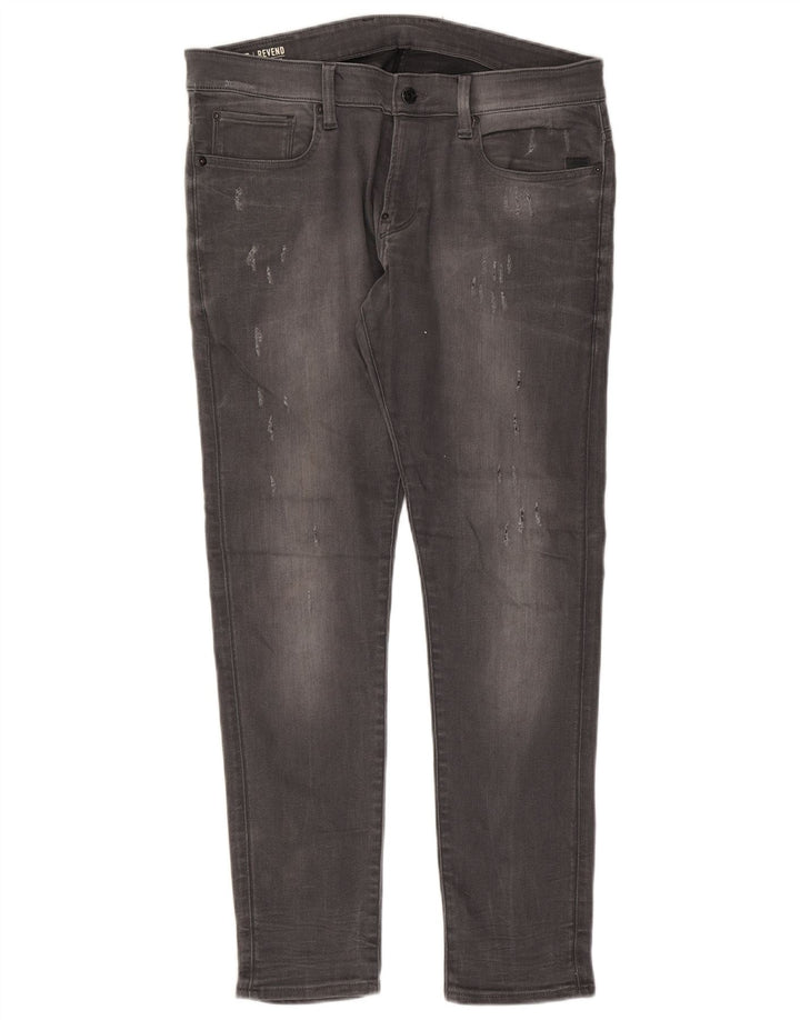 G-Star Vaqueros Super Slim Desgastados para Hombre W36 L32 Algodón Gris