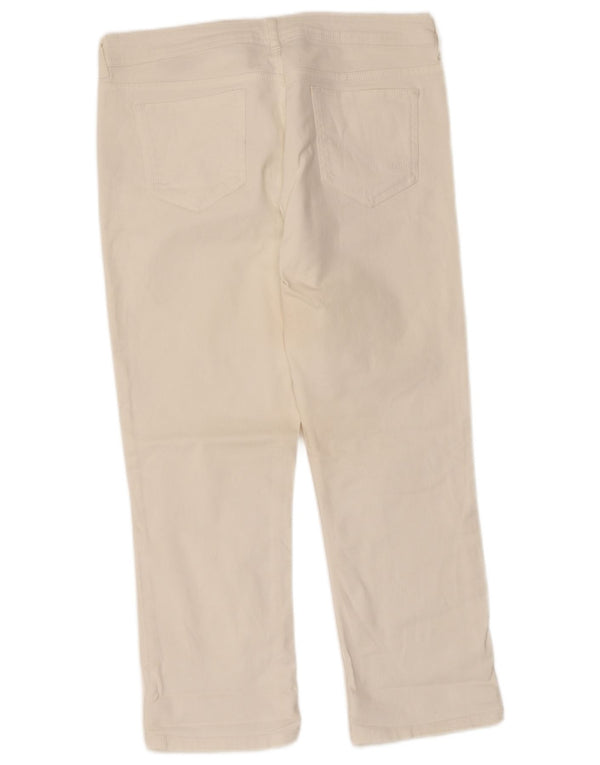 Vaqueros recortados para mujer Fat Face UK 14 Large W34 L24 Algodón blanco