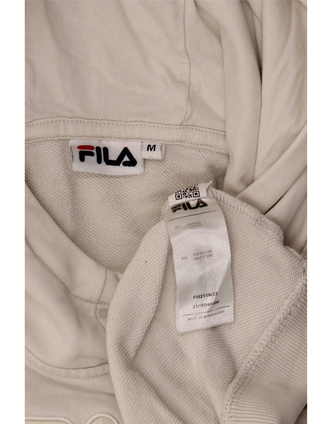 Fila Hombre Graphic Sudadera Con Capucha Jersey De Algodón Blanco Mediano