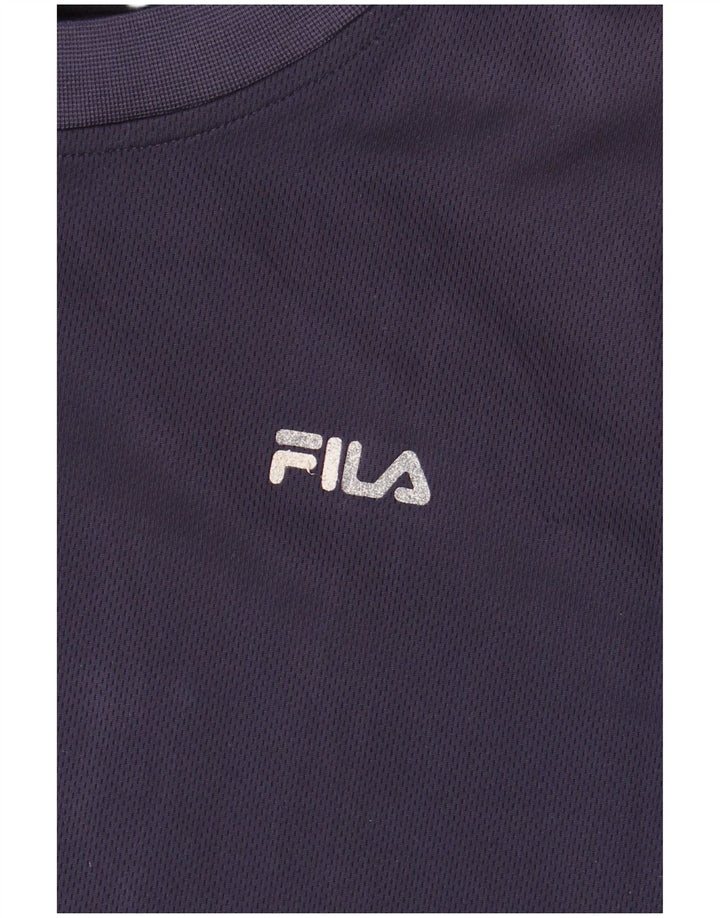 FILA - Camiseta sin mangas para hombre, talla grande, azul marino