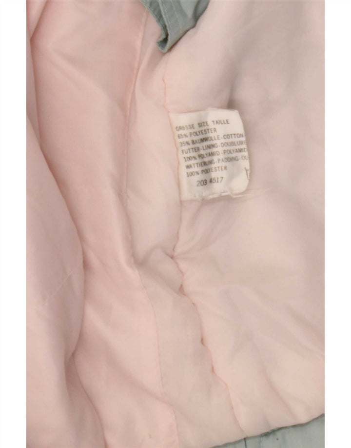Chaqueta de esquí vintage de gran tamaño para mujer EU 40 Bloque de color verde medio
