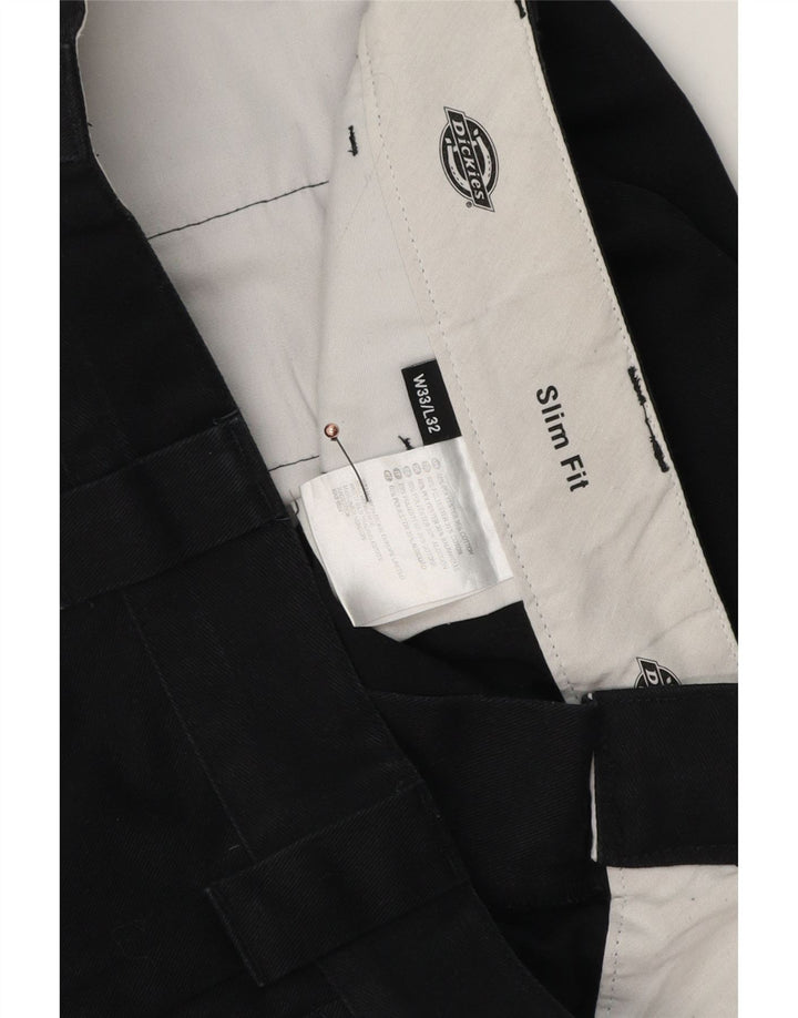 Dickies Pantalón chino slim fit para hombre W33 L32 Poliéster negro