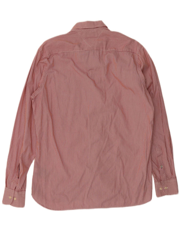 Camisa Tommy Hilfiger de corte personalizado para hombre de algodón a rayas rojas medianas