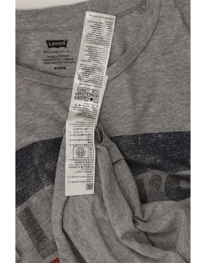 Levi's Camiseta gráfica para hombre Top de algodón moteado en gris medio