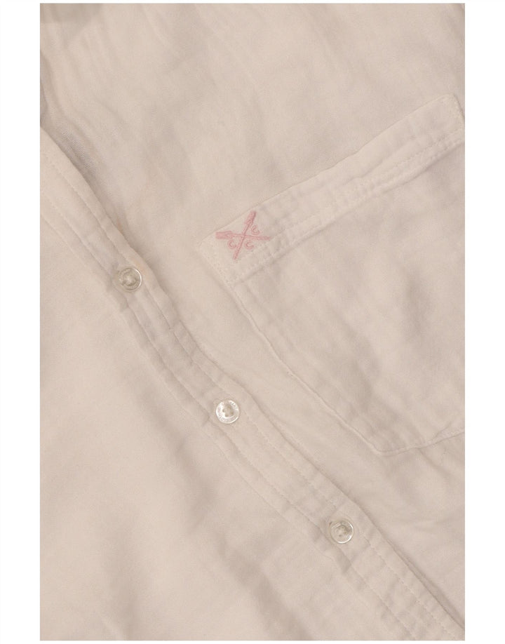 CREW CLOTHING Camisa de Mujer UK 40 Mediana Algodón Blanco