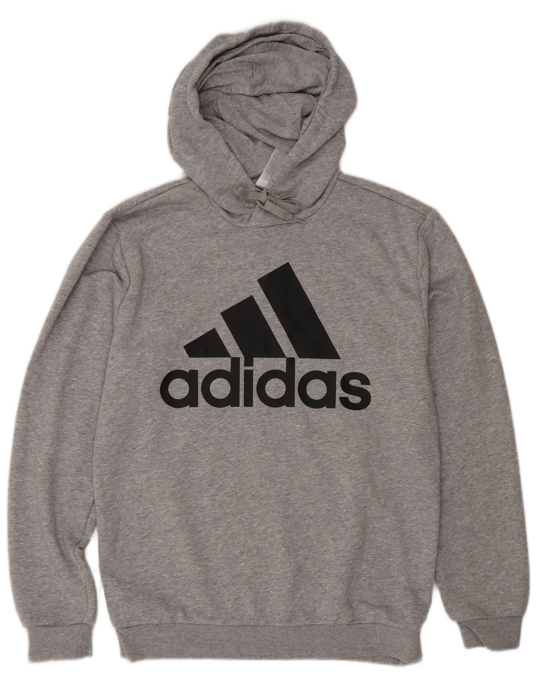 ADIDAS Hombre Graphic Sudadera con capucha Jumper Pequeño Gris Algodón