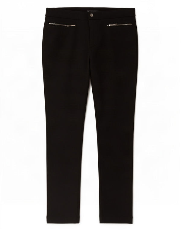 Marks & Spencer Pantalones informales cónicos para mujer UK 40 Large W32 L27 Negro