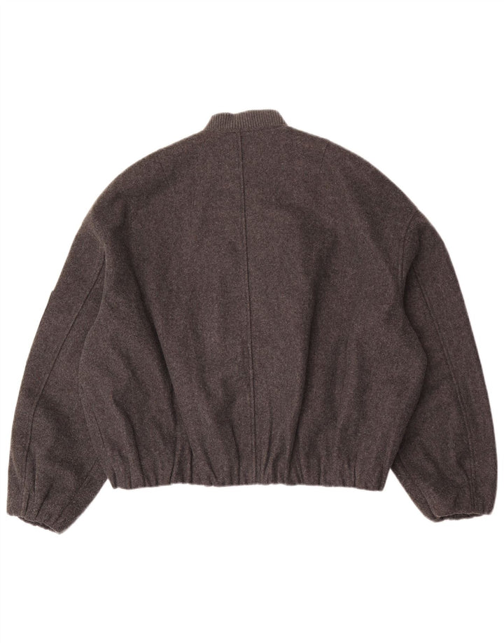 Zara Mujer Chaqueta Bomber Extragrande UK 6 2XS Poliéster Gris