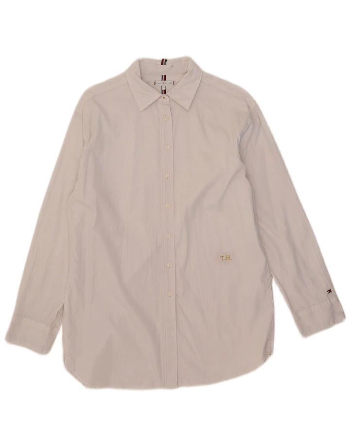 Tommy Hilfiger Camisa para mujer US 8 Mediana Algodón Blanco