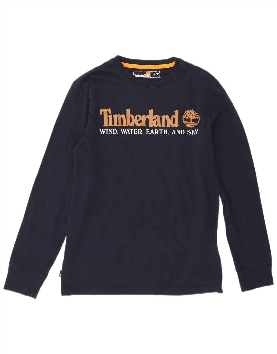Timberland Hombre Regular Fit Graphic Top Manga Larga Pequeño Algodón Azul Marino