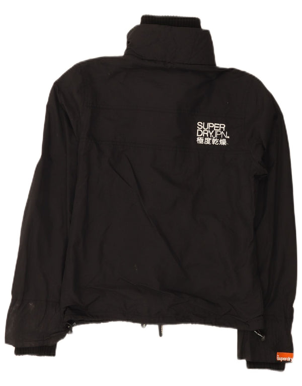 Superdry Chaqueta impermeable gráfica para mujer UK 6 XS Nylon negro