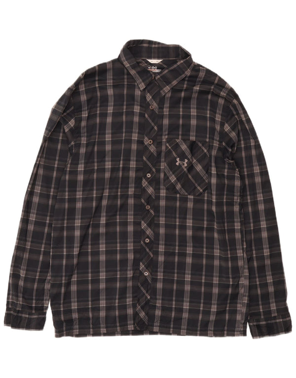 Under Armour Camiseta All Season Gear para hombre Poliéster a cuadros gris grande