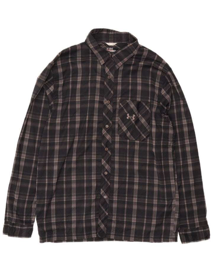 Under Armour Camiseta All Season Gear para hombre Poliéster a cuadros gris grande