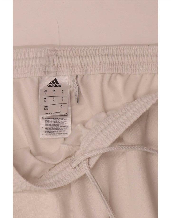 Adidas Mens Climalite Sport Shorts Grande Blanco Poliéster