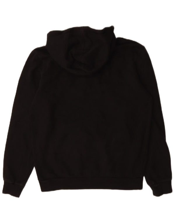 Puma Sudadera con capucha gráfica para hombre, talla pequeña, algodón negro