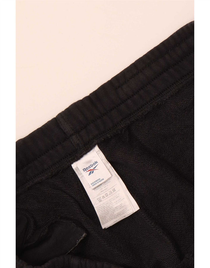 Reebok - Pantalones de chándal para hombre, talla grande, color negro, algodón