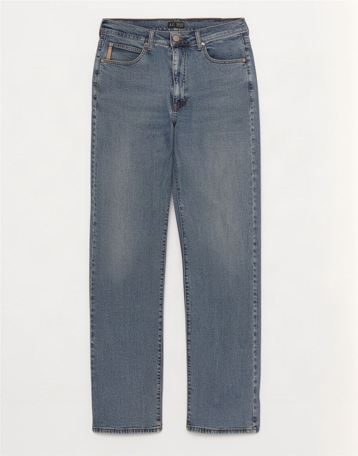 Vaqueros Armani Hombre Rectos W32 L32 Algodón Azul
