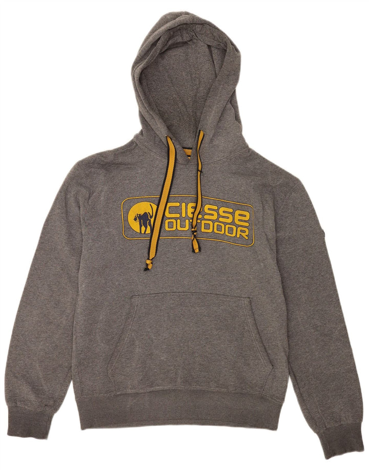 Ciesse Piumini Hombre Sudadera Con Capucha Gráfica Jersey De Algodón Gris Medio