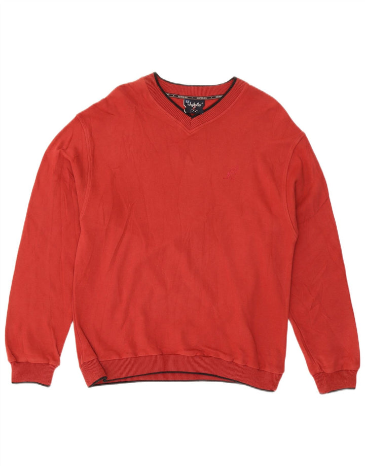 AUSTRALIAN L'ALPINA Sudadera para hombre Jumper IT 52 Grande Algodón rojo