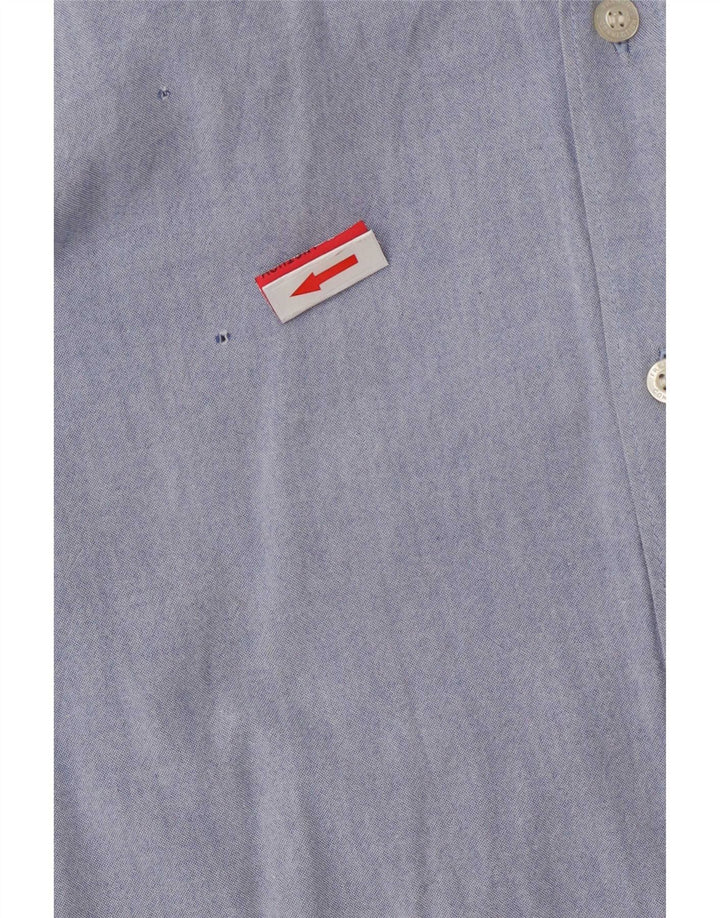 Camisa para hombre French Connection Small de algodón azul
