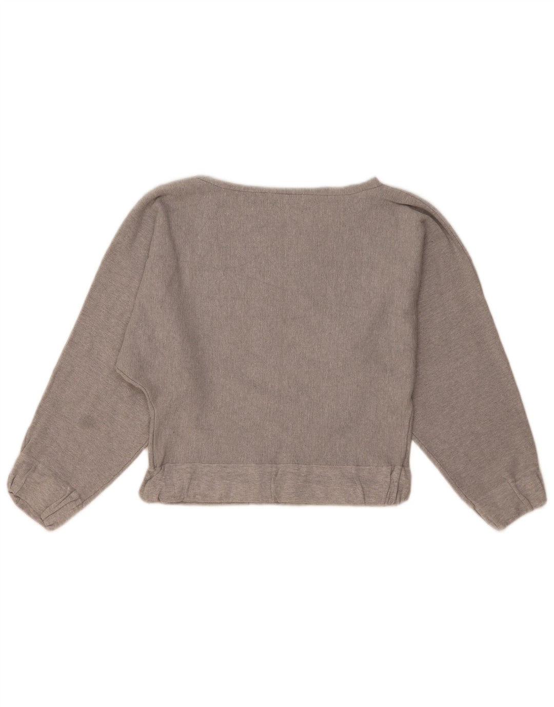 Zara Mujer Crop Sudadera Jumper UK 44 Viscosa Gris Medio