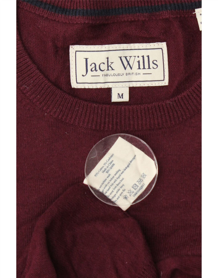 Jack Wills Jersey De Cuello Redondo Para Hombre De Algodón Burdeos Medio