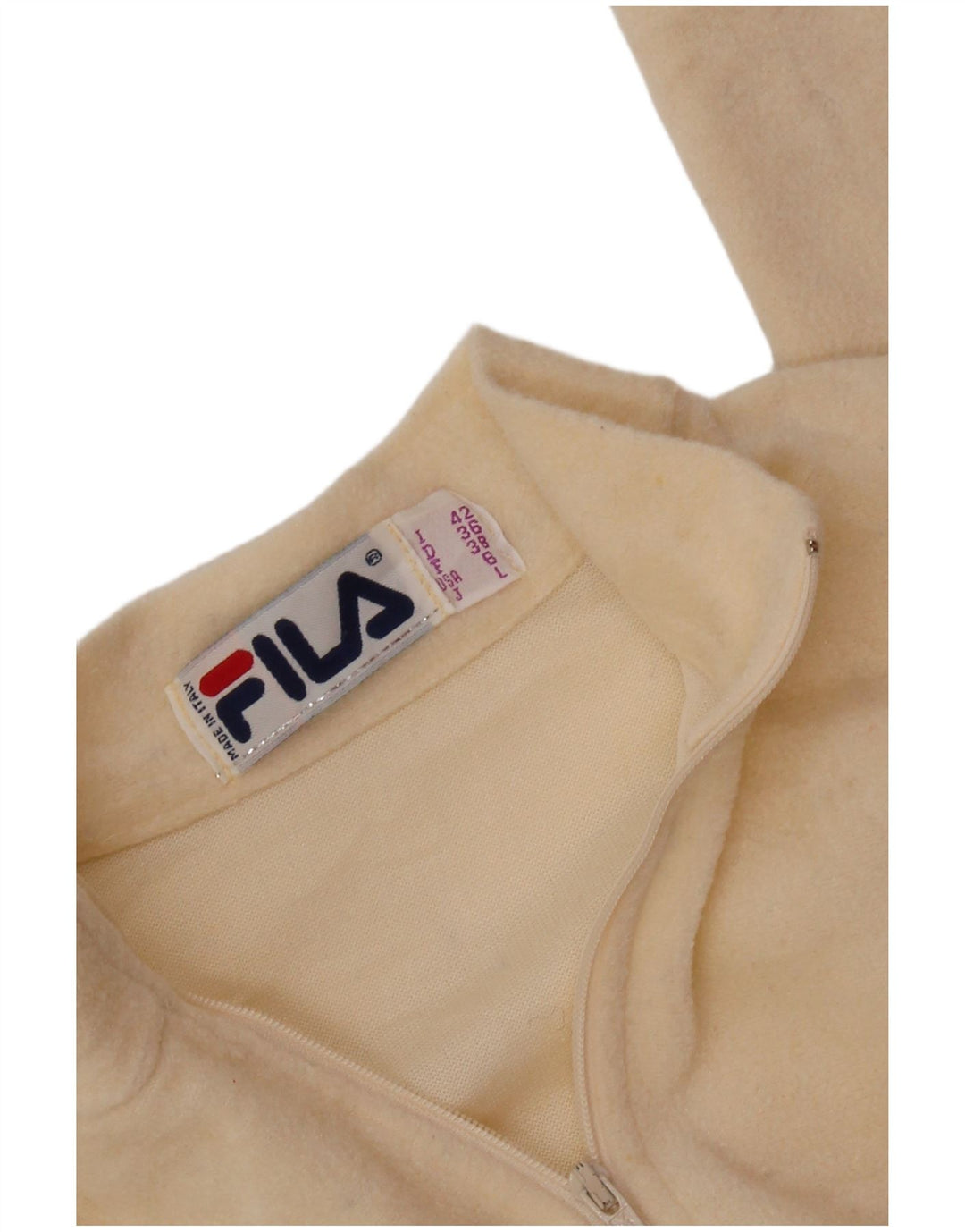 FILA Body de forro polar de manga larga para mujer IT 42 Medium Off White