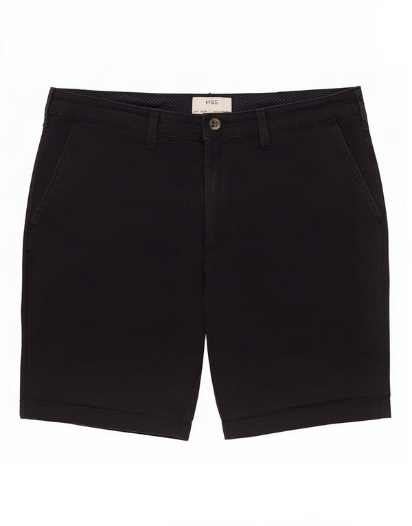 Marks & Spencer Mens Chino Shorts Large W34 Navy Blue Cotton